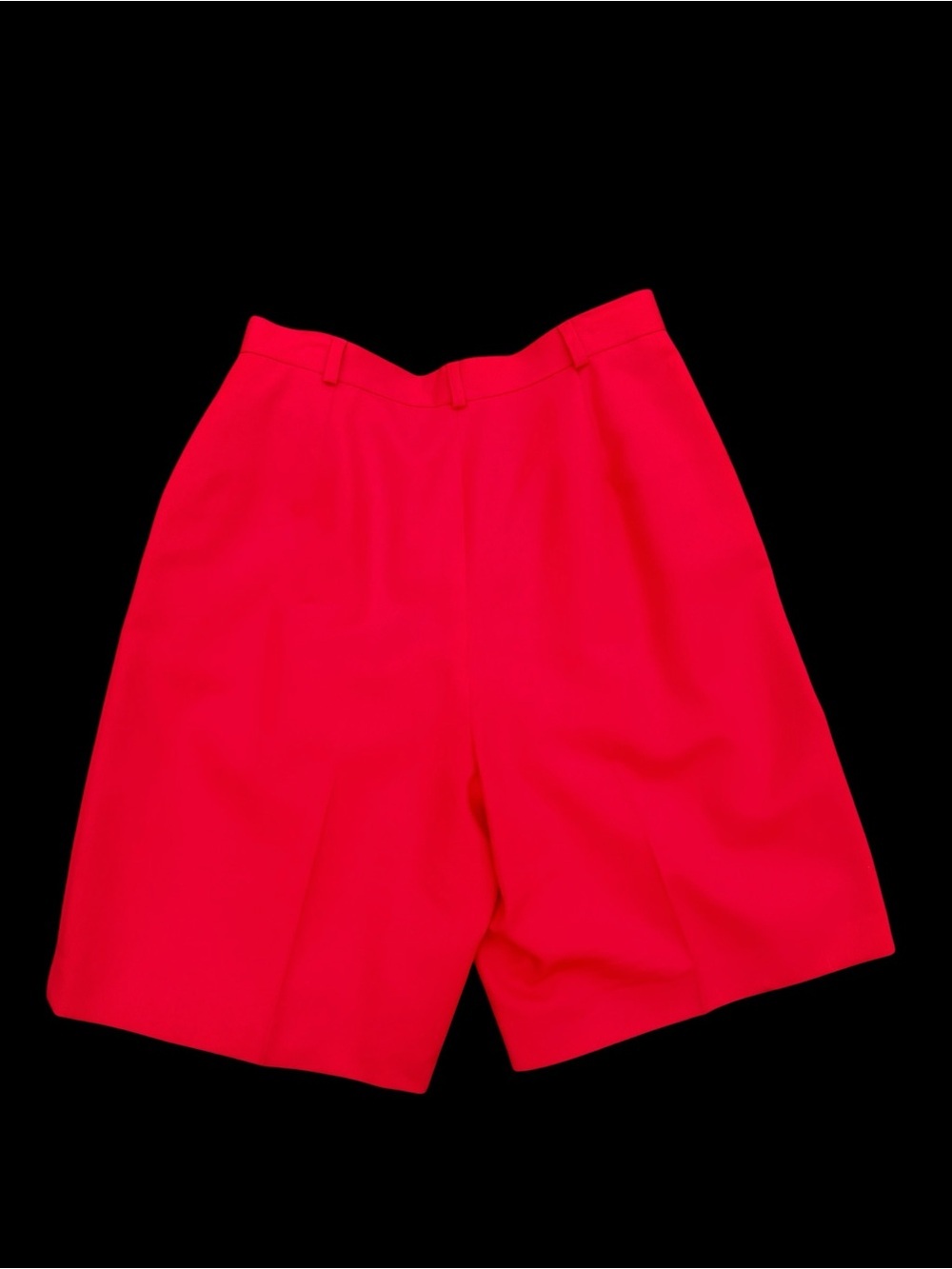 VTG Preston & York Wool Shorts Womens 12 Red Pleated High Waist Lined  90s  26W - Picture 2 of 7